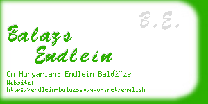 balazs endlein business card